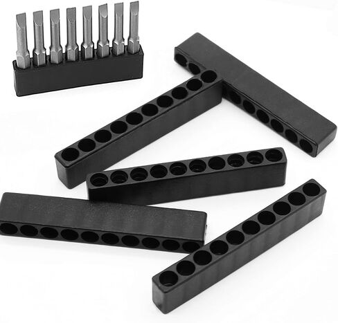 6 Pcs 10 Holes Hex Shank Screwdriver Bit Holder, Plastic Hex Bit Holder Organizer Storage Case, Red in Saudi Arabia