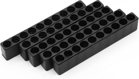 6 Pcs 10 Holes Hex Shank Screwdriver Bit Holder, Plastic Hex Bit Holder Organizer Storage Case, Red in Saudi Arabia