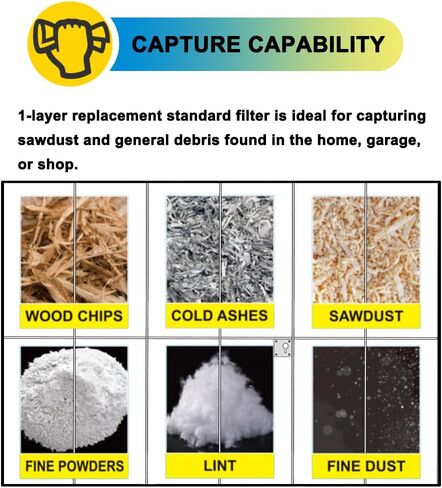 SpaceTent 1 PACK 90304 Shop Vac Filter + 2 PACK 90585 Foam Sleeve Filters + 3 PACK 90107 Paper Disc Filters، لمعظم المحلات Vac الرطبة / الجافة 5 جالون وما فوق، استبدال الأجزاء # 9030400، 9058500، 9010700 in Kuwait