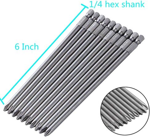 Rocaris 8 Pack 3 Inch Magnetic Long Hex Cross Phillips Screw Head Screwdriver Bits Electric Screwdriver Set in Saudi Arabia
