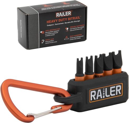 Spanner Screwdriver Bit Set - Railer 5PC S2 Steel 1" Spanner Snake Eyes Impact Driver Bit Set With A Tool Storage Bit Holder & Carabiner in Kuwait