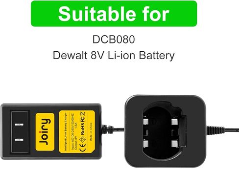 شاحن بطارية ليثيوم أيون 8 فولت من جويري متوافق مع ديوالت DCB080 DW4390 DCF680N1 DCF680N2 DCF680G2 (ليس لبطاريات Ni-Mh/Ni-Cd) in Kuwait