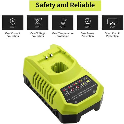 P117 Battery Charger Compatible with Ryobi 18V Battery Charger for Dual Chemistry 9.6V-18V Charger Li-ion Ni-Cd Ni-Mh Plus Battery P100 P102 P103 P105 P107 P108 P118 P200 1400670 in Saudi Arabia
