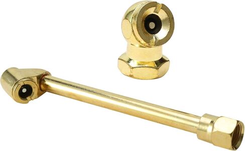 طقم ظرف هواء محمول مكون من قطعتين، ظرف هواء مزدوج الرأس مقاس 1/4 بوصة FNPT وقابض هواء كروي مغلق مقاس 1/4 بوصة، مناسب لتطبيقات تعبئة هواء الإطارات، وملحقات منفاخ الإطارات لضاغط الهواء in Kuwait