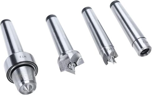 BTSHUB 4Pcs MT2 Wood Lathe Live Center Set Drive Spur Cup for Woodworking Machines in Kuwait