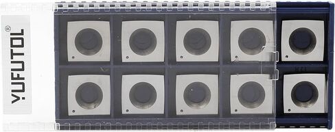 YUFUTOL Square Carbide Inserts 15mm Woodworking Carbide Cutters Insert(15X15X2.5mm) 6" Radius Edges Fits Titan Spiral Shear Heads, Pack of 10 in Saudi Arabia