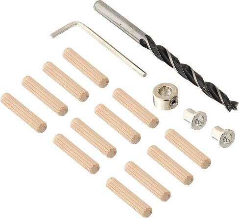 General Tools 841014 1/4-Inch Hardwood Dowel Accessory Kit, 17 Pieces for Furniture Building, Crafts and Other Wood Joining Projects in Saudi Arabia