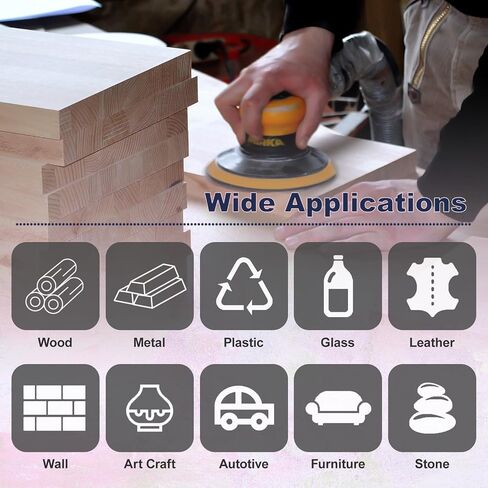 45PCS 5 Inch 8 Hole Wet Dry Sanding Discs Kit, Hook and Loop Sandpaper with Backing Pad M10 and Foam, 400 to 10000 Grit Angle Grinder Attachment, Sanding Sheet Set for Orbital Sander Car Wood Metal in Saudi Arabia