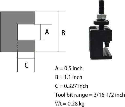 250-002 OXA #2 Quick Change Turning & Facing Lathe Tool Post Holder in Saudi Arabia