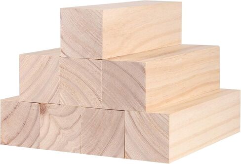 FAATCOI مابل ساحة فارغة، 8 قطع ألواح تدوير خشبية 2 × 2 × 8 بوصة، الفراغات مربعة الشكل لنحت الخشب وتحويله in Saudi Arabia