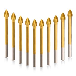 7 Pcs Masonry Drill Bits, Concrete Drill Bit Set Tungsten Carbide Tip Work with Concrete, Stone, Carbide Drill Bit Set for Glass, Brick, Tile, Plastic, Ceramic and Wood Size 1/8 to 1/2 inch