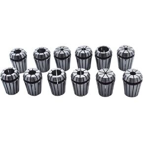 ER25 Spring Collet Set 1/8-5/8 Inch Carbon Steel Spring Collet Set for CNC Workholding Engraving and Milling Lathe Tools 12 Pack