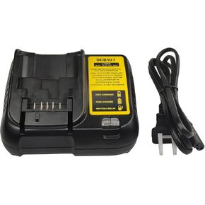 استبدال شاحن بطارية DCB107 لشاحن ديوالت 12 فولت-20 فولت ليثيوم أيون متوافق مع بطاريات ديوالت DCB120 DCB127 DCB206 DCB204 DCB200-2 DCB200 DCB180 لبطاريات DCB112 DCB115 DCB101 DCB105 DCB107 in Kuwait
