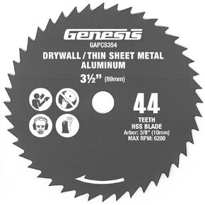 شفرة منشار دائري لغاطس ومطلية بالماس من Genesis GAPCS353 3 1/2 بوصة in Kuwait