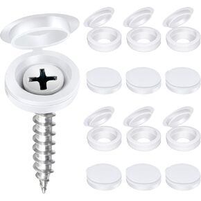 200 قطعة من أغطية البراغي، أغطية براغي مفصلية بلاستيكية من Sopito، أغطية براغي قابلة للطي، أغطية قابلة للطي لتغطية رؤوس البراغي، حماية المسمار (أبيض) in Kuwait