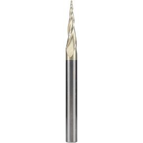 ZQ4113 Spiral CNC Router Bits 1/4" Shank 3"OVL Solid Carbide Tapered Angle End Mill with ZRN Coating for 2D&3D Wood Carving 4 Flute Ball Nose by Jiiolioa in Saudi Arabia