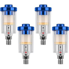 فلتر فاصل زيت الماء من تانداجي 1/4 بوصة NPT مدخل ومخرج فلتر ضاغط الهواء 4 قطع ضاغط هواء فاصل مياه للهواء المضغوط النظيف والجاف تركيب ضاغط خط الهواء 90 رطل لكل بوصة مربعة in Kuwait