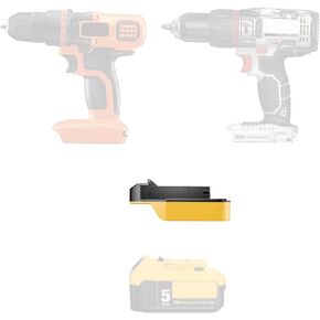 1x Adapter Only Fits Black & Decker Fits Porter Cable 20v MAX (Not Old 18v) Tools Compatible with DeWalt 20v MAX Li-Ion Battery - Adapter Only in Saudi Arabia