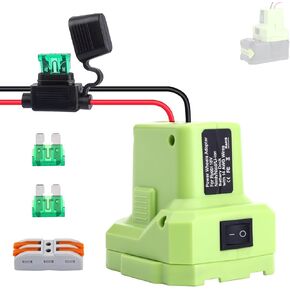 محول بطارية Epowon Power Wheels متوافق مع بطارية Ryobi 18V ONE+ مع محطة الصمامات والأسلاك P108 P107 P100 P102 P109 P189 P190 موصل الطاقة لسيارة لعبة RC والدراجة الإلكترونية والروبوتات in Kuwait