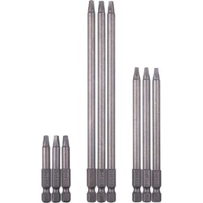Rocaris 6 pcs 1/4 Inch Hex Shank Long Magnetic Square Head Screwdriver Bits Set Power Tools SQ1, SQ2, SQ2.7, SQ3, SQ4, SQ5 For Poket Hole Jig- 2 inch Length in Saudi Arabia