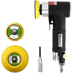 Valianto 2" 3" Mini Air Sander, Pneumatic Sander Random Orbital Eccentric Dual Action Polisher with M6 Thread Plate (2" and 3"),- Adjustable Airflow Valve - US Connector in Saudi Arabia