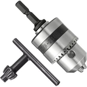 Bestgle 1.5-13 مم مثقاب تشاك، 1/2-20UNF Mount Impact Driver Bit Chuck Conversion 1/4" Hex Shank Quick Connect Change محول محول مع مفتاح تشاك