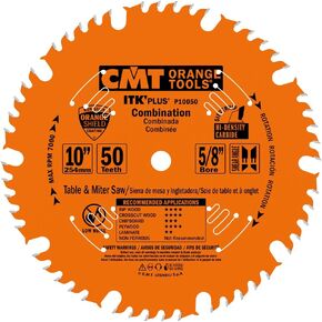 CMT Orange Tools P10050 - ITK-Xplus Combination Saw Blade D=10 B=5/8 Z50 K=0.102 P=0.071 a=15 in Kuwait