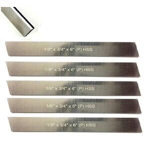 مجموعة من 5 شفرات شبه منحرف HSS 1/8"× 2/4" (عرض) × 15.24 سم (طول) لفصل المخرطة والقطع حوامل الأدوات - صلبة ومطحونة in Kuwait