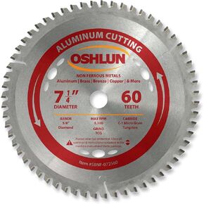 Oshlun SBNF-072540 7-1/4-Inch 40 Tooth TCG Saw Blade with 5/8-Inch Arbor (Diamond Knockout) for Aluminum and Non Ferrous Metals in Saudi Arabia