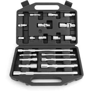 HORUSDY 20-Piece Extension Bar Set, 1/4", 3/8" and 1/2" Drive Socket Extension Set