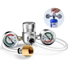 GreatWhip Pressure Regulator Valve for 580g 640g 2.2L Tank with Upgraded Adapter & Hose Line on Dispenser in Kuwait