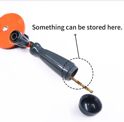 Swpeet Powerful Speedy Hand Drill 1/4-Inch Capacity with 13Pcs Drill Bit Set, Mini Hand Drill Manual ¼ inch with Finely Cast Steel Double Pinions Design, Chucks and Grip Handle for Woods, Plastics in Saudi Arabia