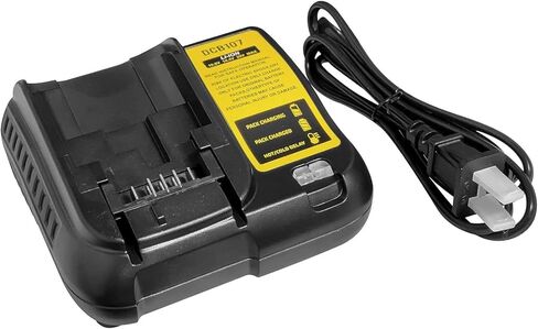 استبدال شاحن بطارية DCB107 لشاحن ديوالت 12 فولت-20 فولت ليثيوم أيون متوافق مع بطاريات ديوالت DCB120 DCB127 DCB206 DCB204 DCB200-2 DCB200 DCB180 لبطاريات DCB112 DCB115 DCB101 DCB105 DCB107 in Kuwait