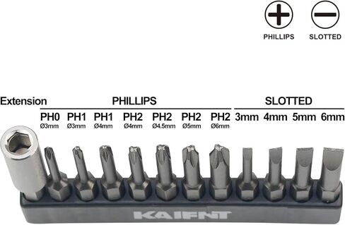 K454 Impact Hex/Allen Power Bit Set with Magnetic Bit Holder, 1/4-Inch Hex Shank, 12-Piece in Kuwait