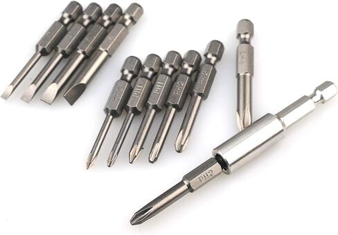 K454 Impact Hex/Allen Power Bit Set with Magnetic Bit Holder, 1/4-Inch Hex Shank, 12-Piece in Kuwait