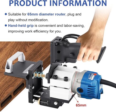 YUCHENGTECH Mortise Jig Woodworking Slotting Locator Compact Router Attachment Router Edge Guide Trimming Machine 2 in 1 Invisible Fastener Slotting Bracket for for Woodworking Furniture Splicing in Saudi Arabia