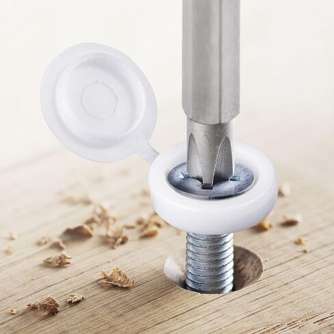 200 قطعة من أغطية البراغي، أغطية براغي مفصلية بلاستيكية من Sopito، أغطية براغي قابلة للطي، أغطية قابلة للطي لتغطية رؤوس البراغي، حماية المسمار (أبيض) in Kuwait