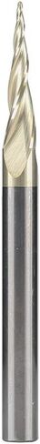 ZQ4113 Spiral CNC Router Bits 1/4" Shank 3"OVL Solid Carbide Tapered Angle End Mill with ZRN Coating for 2D&3D Wood Carving 4 Flute Ball Nose by Jiiolioa in Saudi Arabia