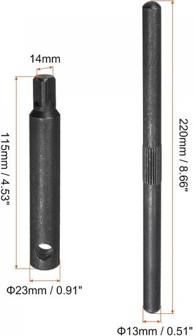 uxcell Lathe Chuck Wrench, 14mm Square Head Key Spanner Tool for CNC Router Engraving Milling Machine (L115x220mm) in Saudi Arabia