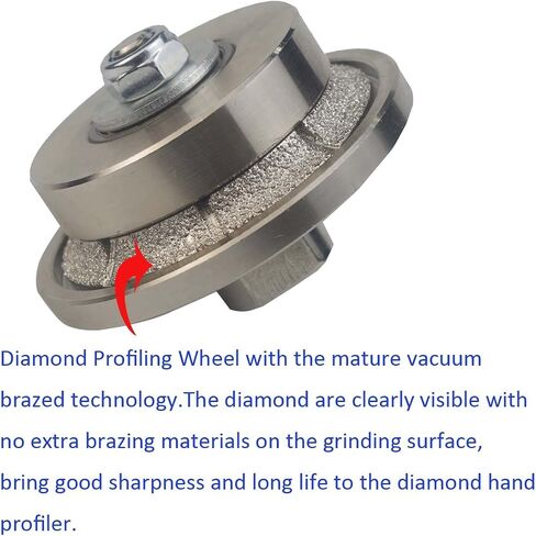 3/16 Inch E5 45 Degree Bevel Diamond Hand Profiler Vacuum Brazed Diamond Profile Wheel Router Bit with 5/8-11 Thread for Granite Marble Travertine Concrete Countertop in Saudi Arabia