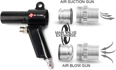 Dual Function Air Vacuum Blow Gun Pneumatic Vacuum Cleaner Kit Air blow suction gun kit tools in Saudi Arabia