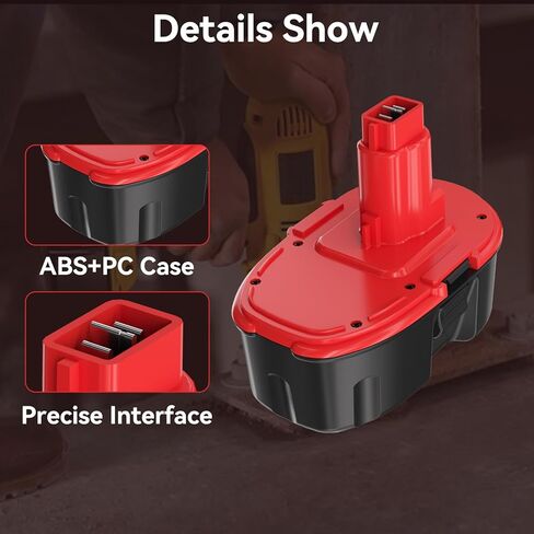 استبدال بطارية Sunmokite 18V 2.5Ah لبطارية Dewalt 18V XRP DC9096 DC9098 DC9099 DE9039 DE9095 DE9096 DE9098 DW9095 DW9096 DW9098 DE9503 DC9182 المتوافقة مع أدوات الطاقة اللاسلكية Dewalt 18V in Kuwait