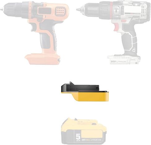 1x Adapter Only Fits Black & Decker Fits Porter Cable 20v MAX (Not Old 18v) Tools Compatible with DeWalt 20v MAX Li-Ion Battery - Adapter Only in Saudi Arabia