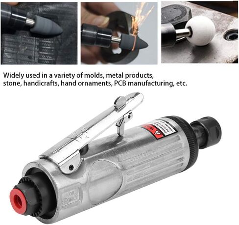 WALFRONT Die Grinder 1/4 طاحونة هوائية زاوية مطحنة القالب مجموعة مطحنة القالب المستقيمة آلة نقش الطحن 18000‑20000 دورة في الدقيقة 90psi 6.2Bar مطحنة القالب الهوائية (AT-7033K كبير) in Kuwait