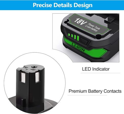 Bonacell 2Pack 6.5Ah بديلة لبطارية Ryobi 18V متوافقة مع بطارية ليثيوم Ryobi ONE+ 18 فولت P108 P102 P103 P104 P105 P107 P109 P190 P122 أدوات كهربائية لاسلكية in Kuwait