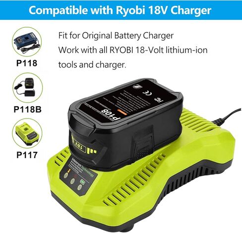 Bonacell 2Pack 6.5Ah بديلة لبطارية Ryobi 18V متوافقة مع بطارية ليثيوم Ryobi ONE+ 18 فولت P108 P102 P103 P104 P105 P107 P109 P190 P122 أدوات كهربائية لاسلكية in Kuwait