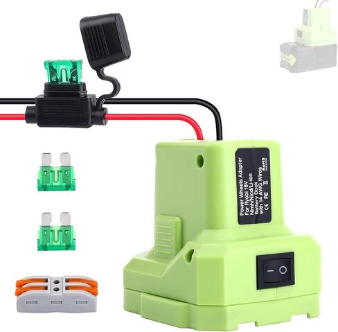 محول بطارية Epowon Power Wheels متوافق مع بطارية Ryobi 18V ONE+ مع محطة الصمامات والأسلاك P108 P107 P100 P102 P109 P189 P190 موصل الطاقة لسيارة لعبة RC والدراجة الإلكترونية والروبوتات in Kuwait