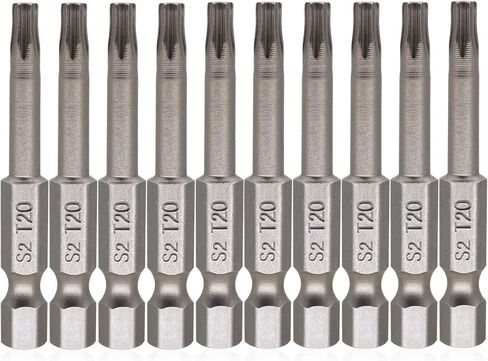 رؤوس مفك براغي مغناطيسية T10 Torx من VictorsHome، ساق سداسية 1/4 بوصة طول 2 بوصة S2 فولاذ أمان نجمة 6 نقاط مفك براغي أدوات 10 قطع in Kuwait