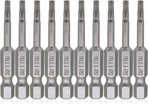 رؤوس مفك براغي مغناطيسية T10 Torx من VictorsHome، ساق سداسية 1/4 بوصة طول 2 بوصة S2 فولاذ أمان نجمة 6 نقاط مفك براغي أدوات 10 قطع in Kuwait