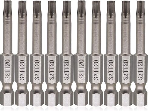 رؤوس مفك براغي مغناطيسية T10 Torx من VictorsHome، ساق سداسية 1/4 بوصة طول 2 بوصة S2 فولاذ أمان نجمة 6 نقاط مفك براغي أدوات 10 قطع in Kuwait